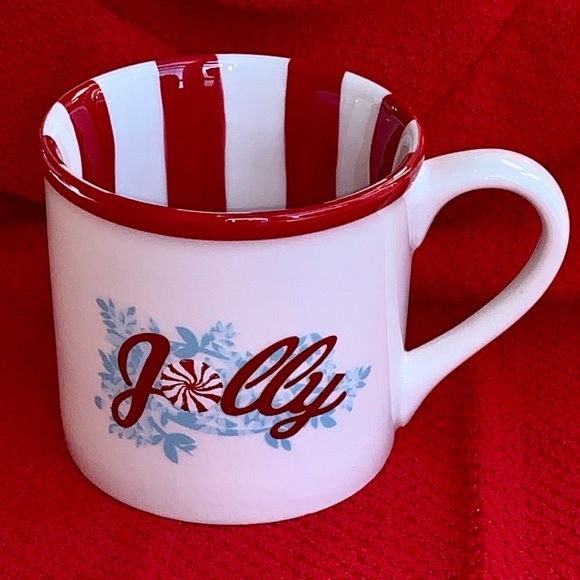 2007 NEW Set of 2 Starbucks Jolly Christmas Holiday coffee mug tea cup gift - Picture 7 of 8